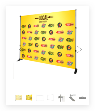 CoNNect Custom 8W’ x 7.5’H Back Drop / Slider Banner Stands